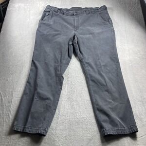 Duluth Pants Mens 42x30* Gray Canvas Flex Fire Hose Ultimate Relaxed Fit Cargo